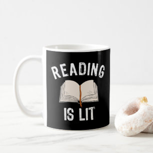 Caneca De Café Leitura é Lit - Leitura de livros de literatura -