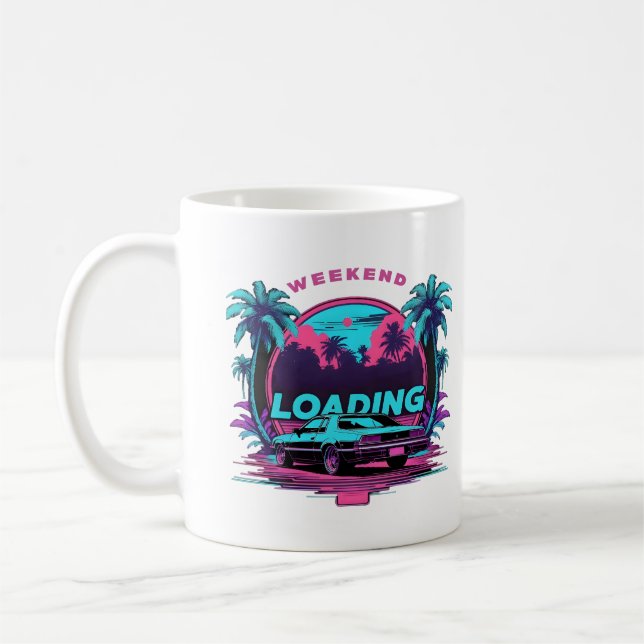 Caneca De Café Leitura no Fim de Semana Retro Sunset 11 oz mug 80 (Esquerda)