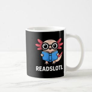 Caneca De Café Leituras engraçadas axolote axolotl desenho óculos