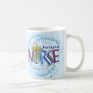 Caneca De Café Lema da enfermeira perinatal