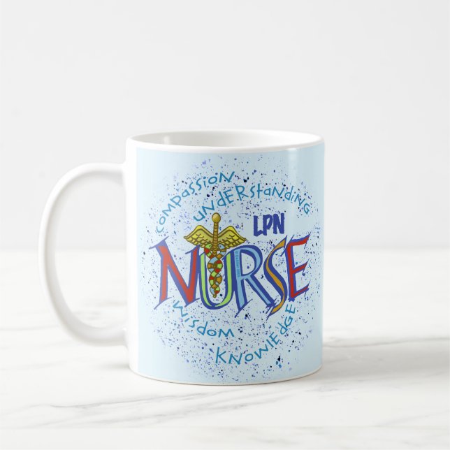 Caneca De Café Lema de Enfermeira LPN (Esquerda)