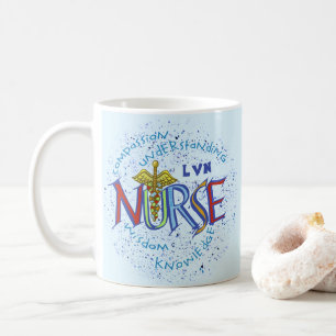 Caneca De Café Lema de Enfermeira LVN