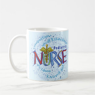 Caneca De Café Lema de Enfermeira Pediátrica