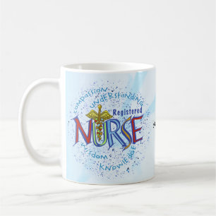 Caneca De Café Lema de Enfermeira Registrada