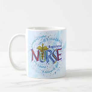 Caneca De Café Lema de Enfermeira Registrada