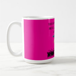 Caneca De Café lema de graduação rosa choque de Einstein