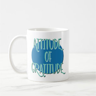 Caneca De Café Lema de Recuperação Atitude de Gratidão