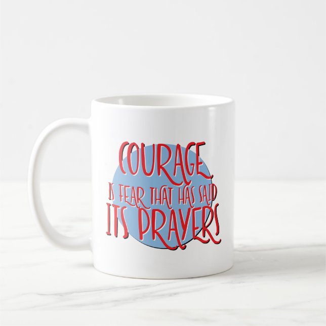 Caneca De Café Lema de Recuperação de Coragem é Medo (Esquerda)
