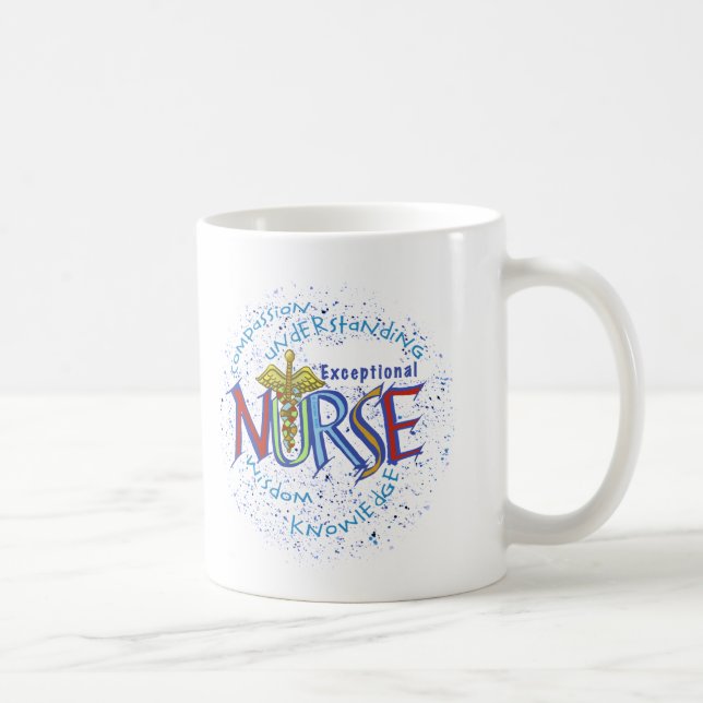 Caneca De Café lema Enfermeira excepcional  (Direita)