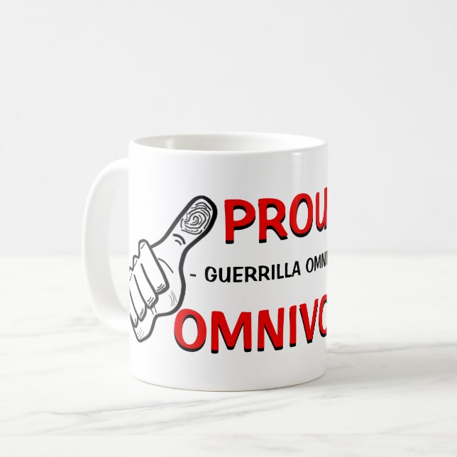Caneca De Café Lema onívoro (Frente Esquerda)