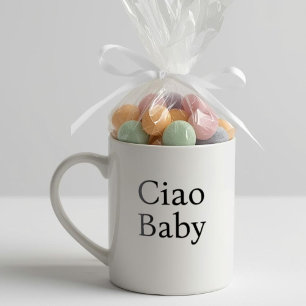 Caneca De Café Lembrança Chic de Chá de Bebê Ciao Baby