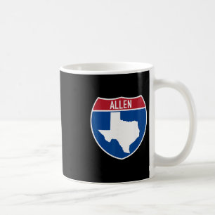 Caneca De Café Lembrança de Férias da Allen Texas Tx Autoestrada