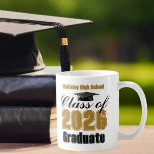 Caneca De Café Lembrança de Formatura da Turma de Ouro de 2026