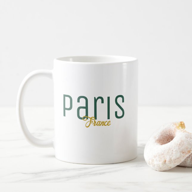 Caneca De Café Lembrança de Paris, França (Com Donut)