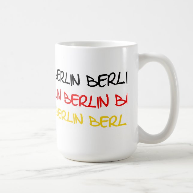 Caneca De Café Lembrança do logotipo de Berlim, Alemanha (Direita)