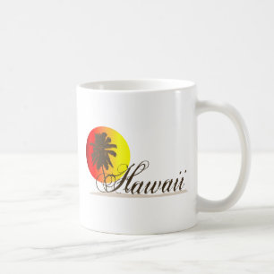 Caneca De Café Lembrança do por do sol de Havaí