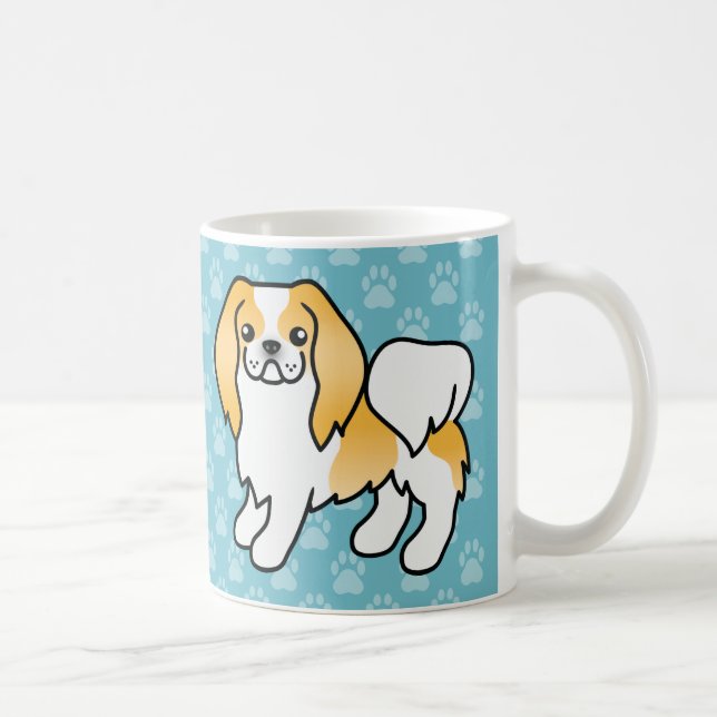 Caneca De Café Lembrança Japonesa Cartoon Cachorro Branco E Amare (Direita)