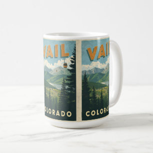 Caneca De Café lembranças do teleférico ao ar livre vintage Vail 
