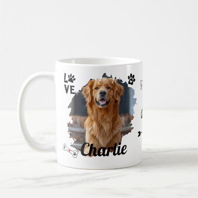 Caneca De Café Lembranças Personalizadas de Memorial de Cachorro  (Esquerda)