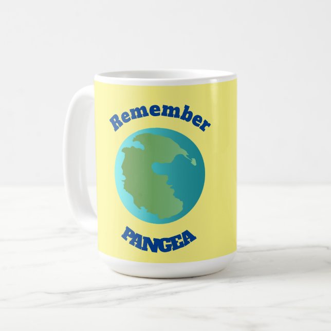 Caneca De Café lembre-se de Pangea (Frente Esquerda)