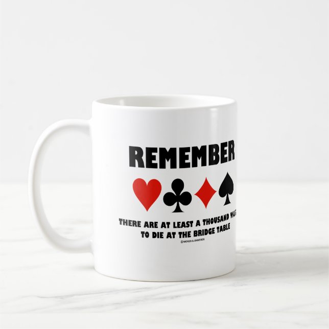 Caneca De Café Lembre-Se De Pelo Menos Mil Maneiras De Morrer Na  (Esquerda)