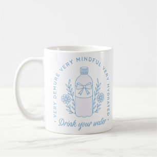 Caneca De Café Lembrete de água potável aspas estéticas hidratada