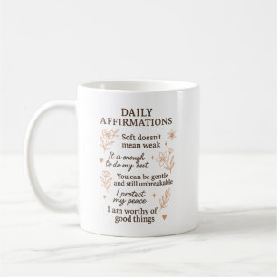 Caneca De Café Lembrete Diário de Saúde Mental Cura do Amor Pró