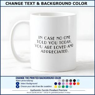 Caneca De Café Lembrete Você É Amado E Apreciado 053 Citação