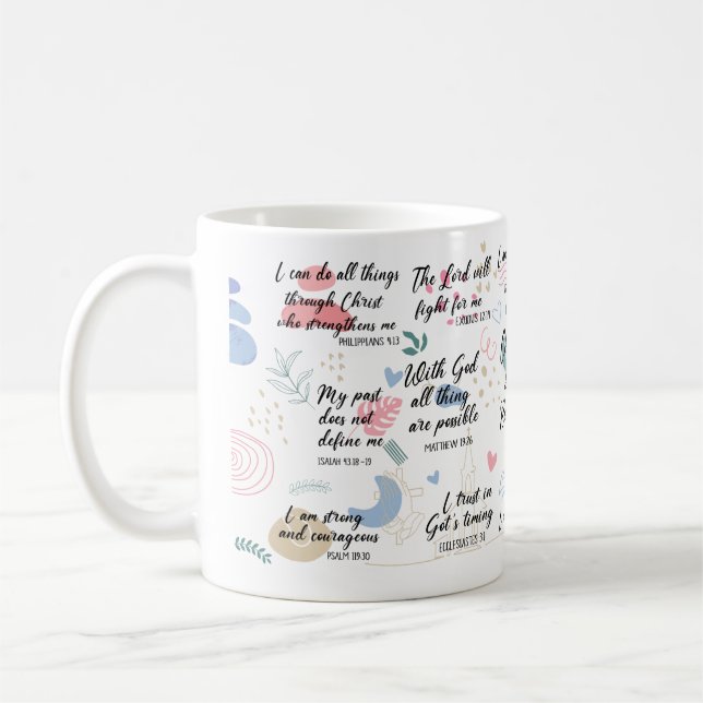 Caneca De Café Lembretes Diários Cristãos (Esquerda)