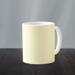 Caneca De Café Lemon Chiffon Solid Color 