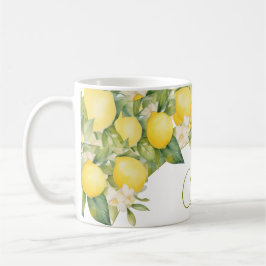 Caneca De Café Lemon Floral Citrus Modern Personal Business