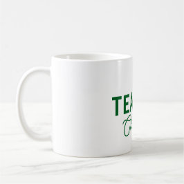 Caneca De Café Lemon green white stripes teacher professor name c