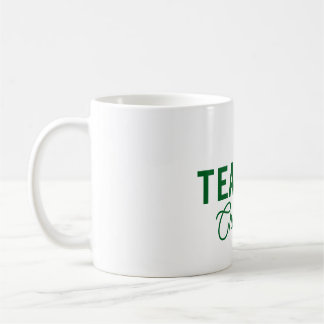 Caneca De Café Lemon green white stripes teacher professor name c