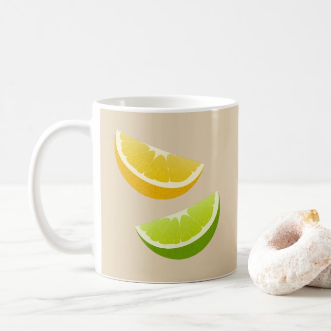 Caneca De Café Lemon & Lime Citrus Coffee Mug Gift (Com Donut)