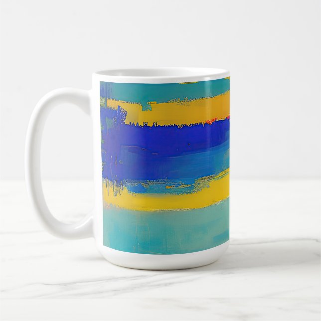 Caneca De Café "Lemonade Lullaby" Abstrato Art (Esquerda)