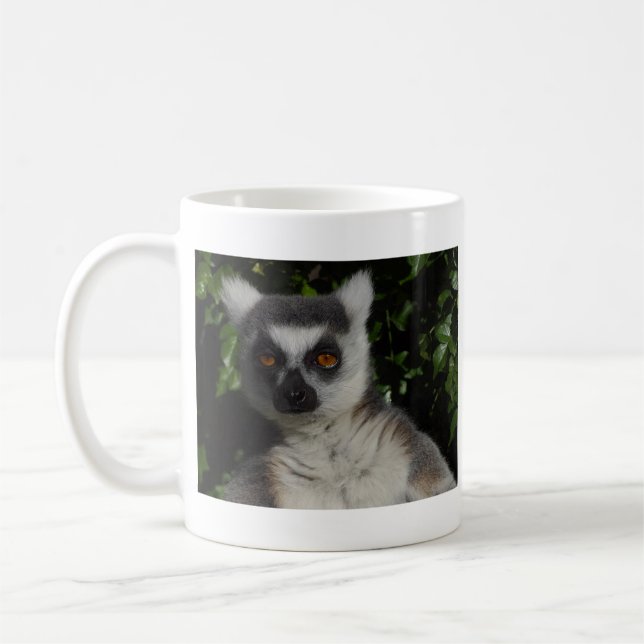 Caneca De Café Lemur olhar fixamente (Esquerda)