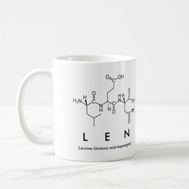 Caneca De Café Len peptide name mug (Esquerda)