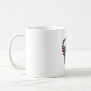 Caneca De Café Lenço Patriótico Rocker Old Glory Música Rock Meta