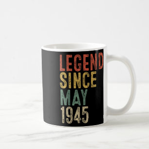 Caneca De Café Lenda 1945 Presentes de 80º Aniversário Para Homen