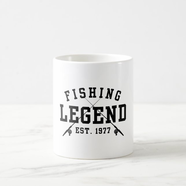 Caneca De Café Lenda da Pesca Estabelecida em 1977 (Centro)
