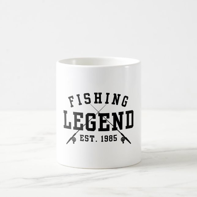 Caneca De Café Lenda da Pesca Estabelecida em 1985 (Centro)