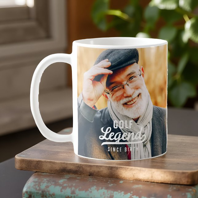Caneca De Café Lenda de Golfe Desde Nascimento, Engraçado Moderno (Criador carregado)