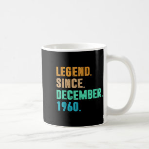 Caneca De Café Lenda desde dezembro de 1960 Aniversário de Nascim