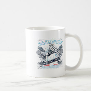 Caneca De Café Lenda do Volante Pai de Badminton Design Divertido
