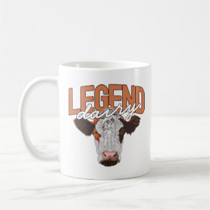 Caneca De Café Lenda Laticínios Roupa Funny Cow Militar Cow Pun