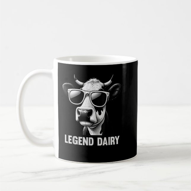 Caneca De Café Lenda Leiteira Engraçada Farmer Vaca Farmer Pun Gr (Esquerda)