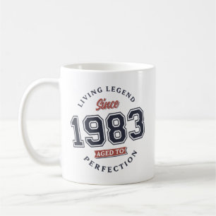 Caneca De Café Lenda viva 1983 Envelhecido à perfeição