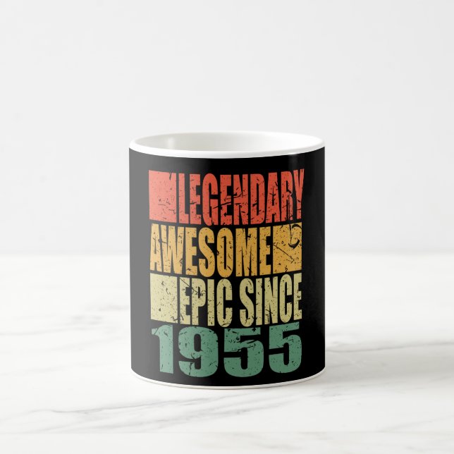 Caneca De Café Lendário Desde 1955 Dizendo Aniversário (Centro)