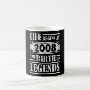 Caneca De Café Lendário Nascido em 2008 Presente de Aniversário R