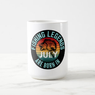CANECA DE CAFÉ LENDÁRIOS DA PESCA NASCEM EM JULHO